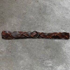 Y2K Hollister Leather Braided Belt